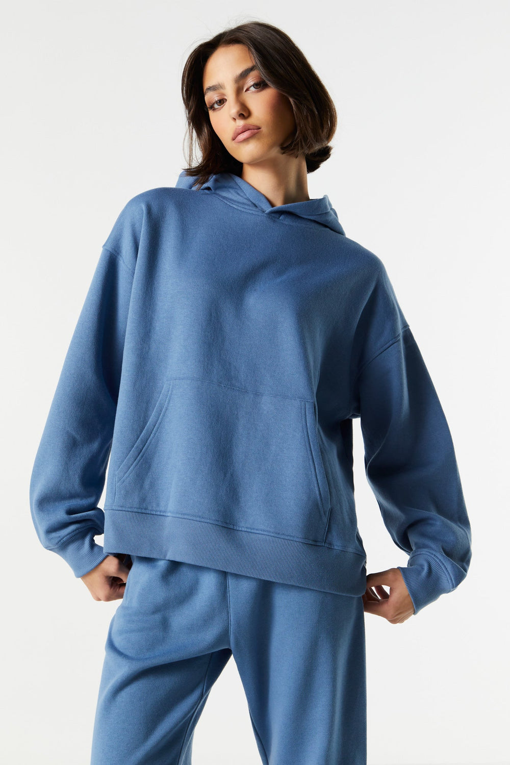 Colored Solid Fleece Oversized Hoodie Colored Solid Fleece Oversized Hoodie 4