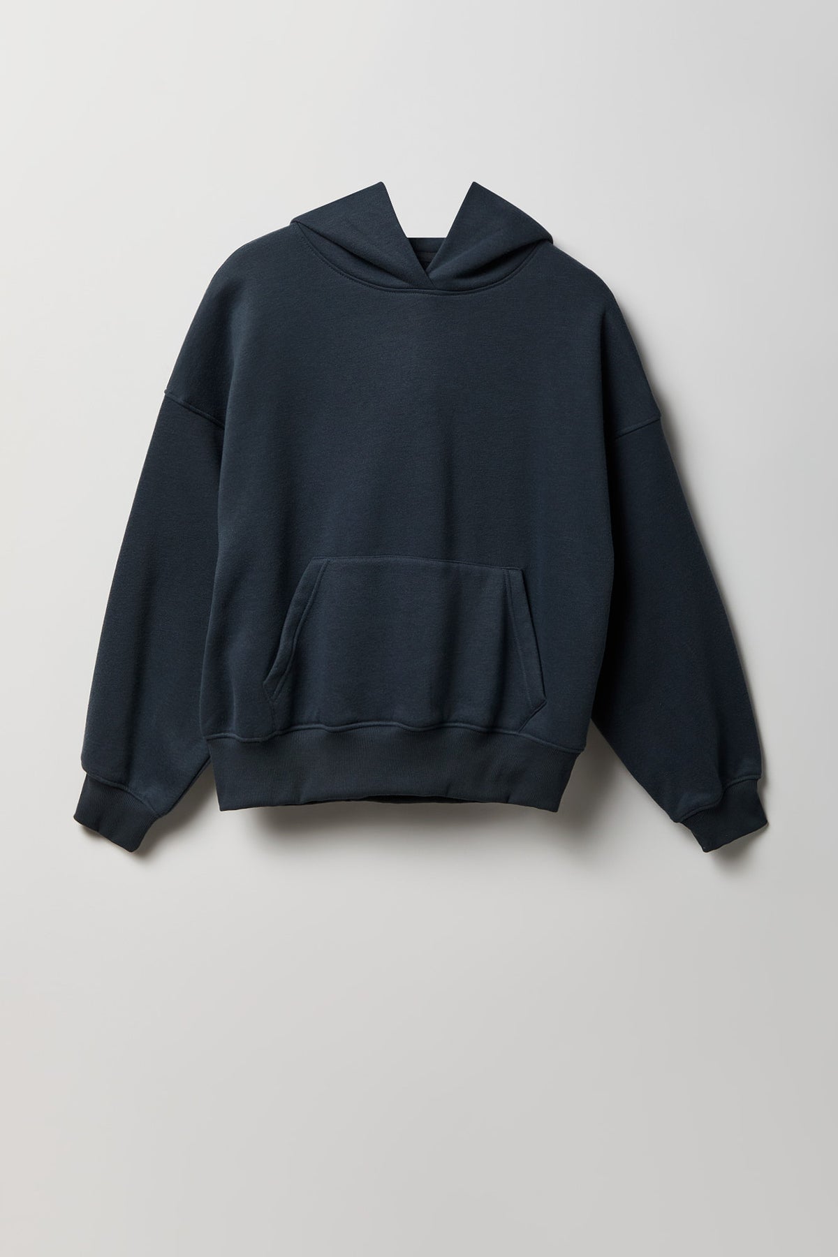 Alt View 4. Fleece Boxy Hoodie - Dark Grey