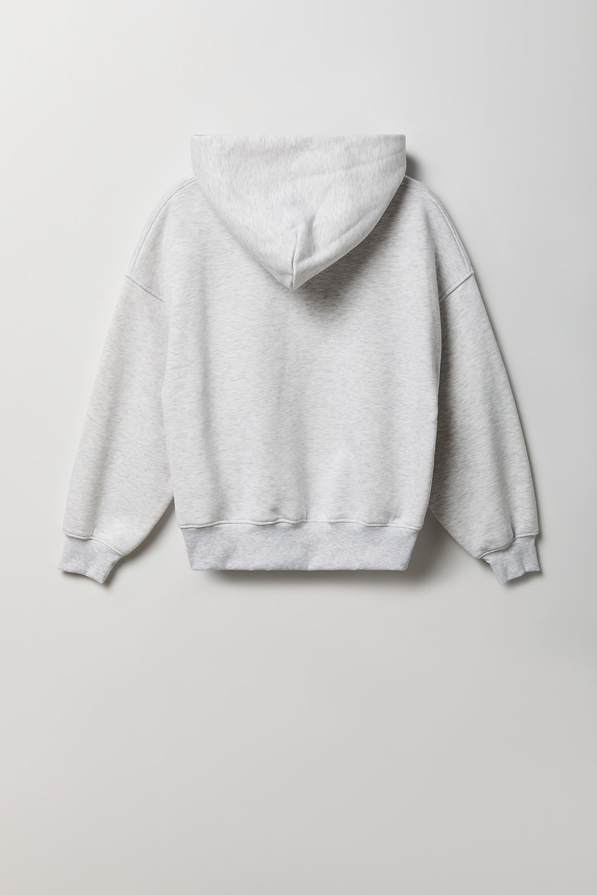 Alt View 5. Fleece Boxy Hoodie - Light Grey