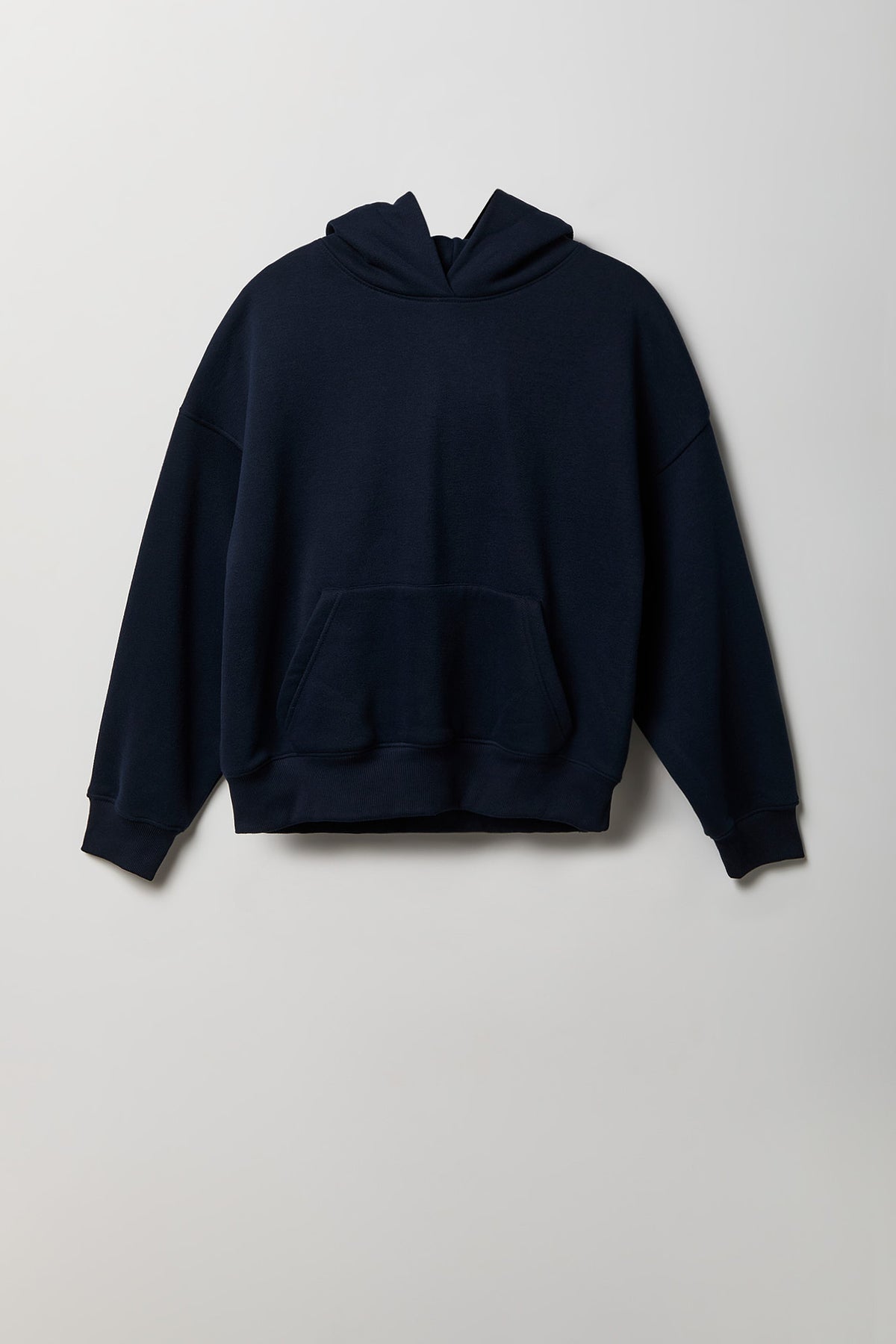 Alt View 4. Fleece Boxy Hoodie - Dark Blue