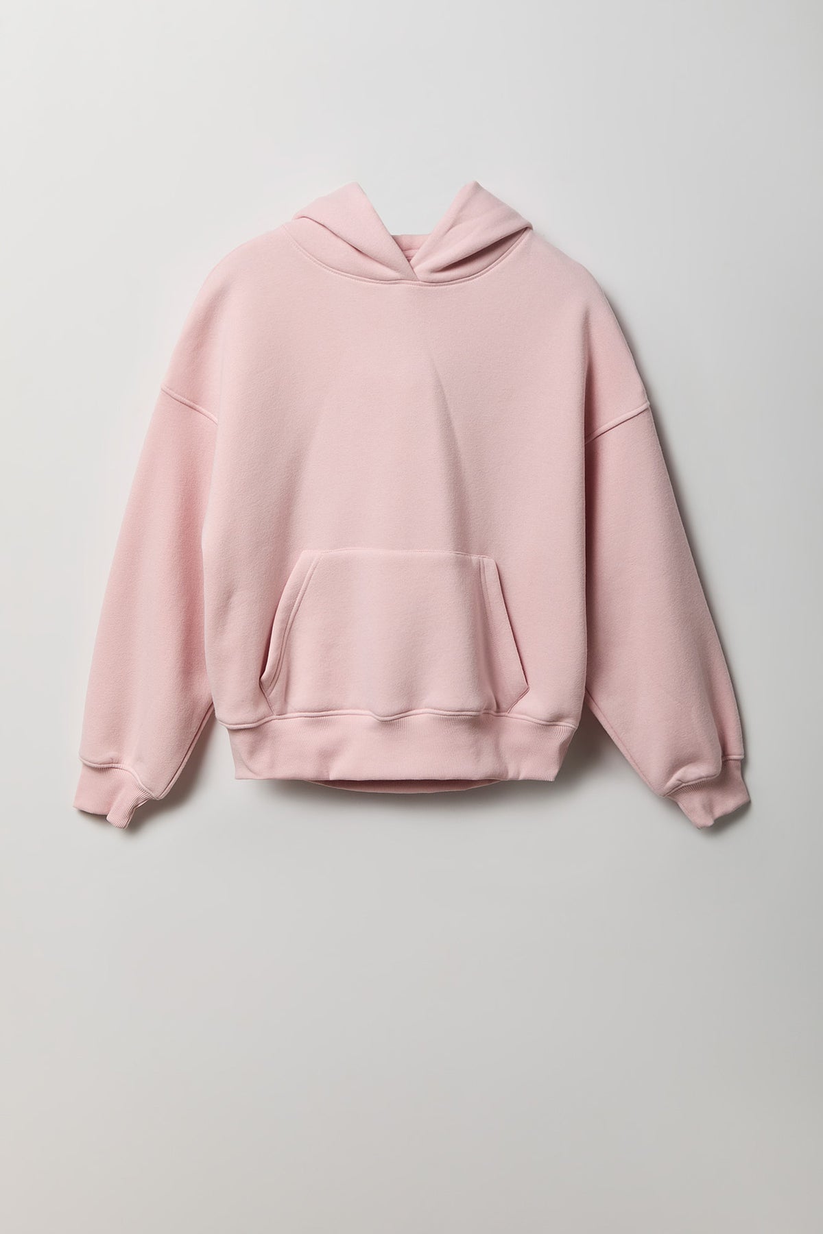 Alt View 4. Fleece Boxy Hoodie - Light Pink
