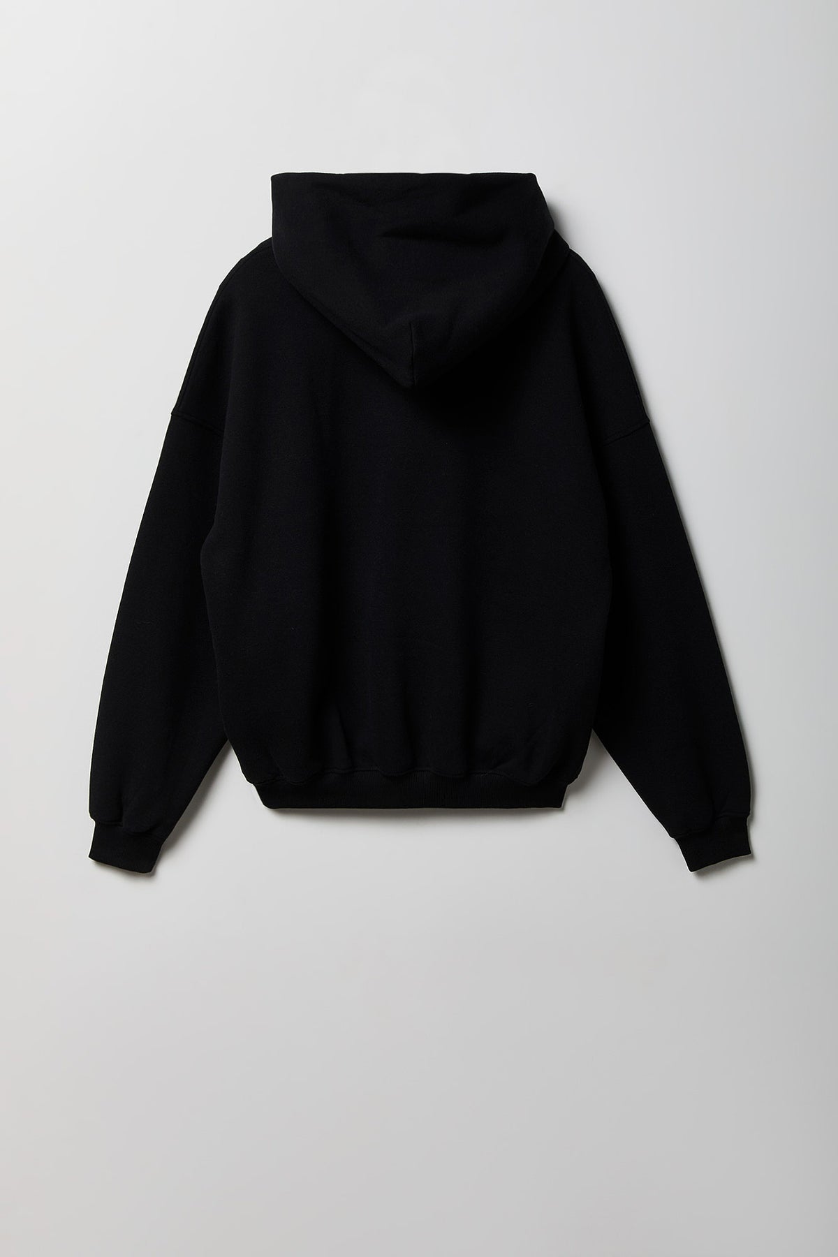 Alt View 5. Graphic Fleece Boxy Hoodie - Black