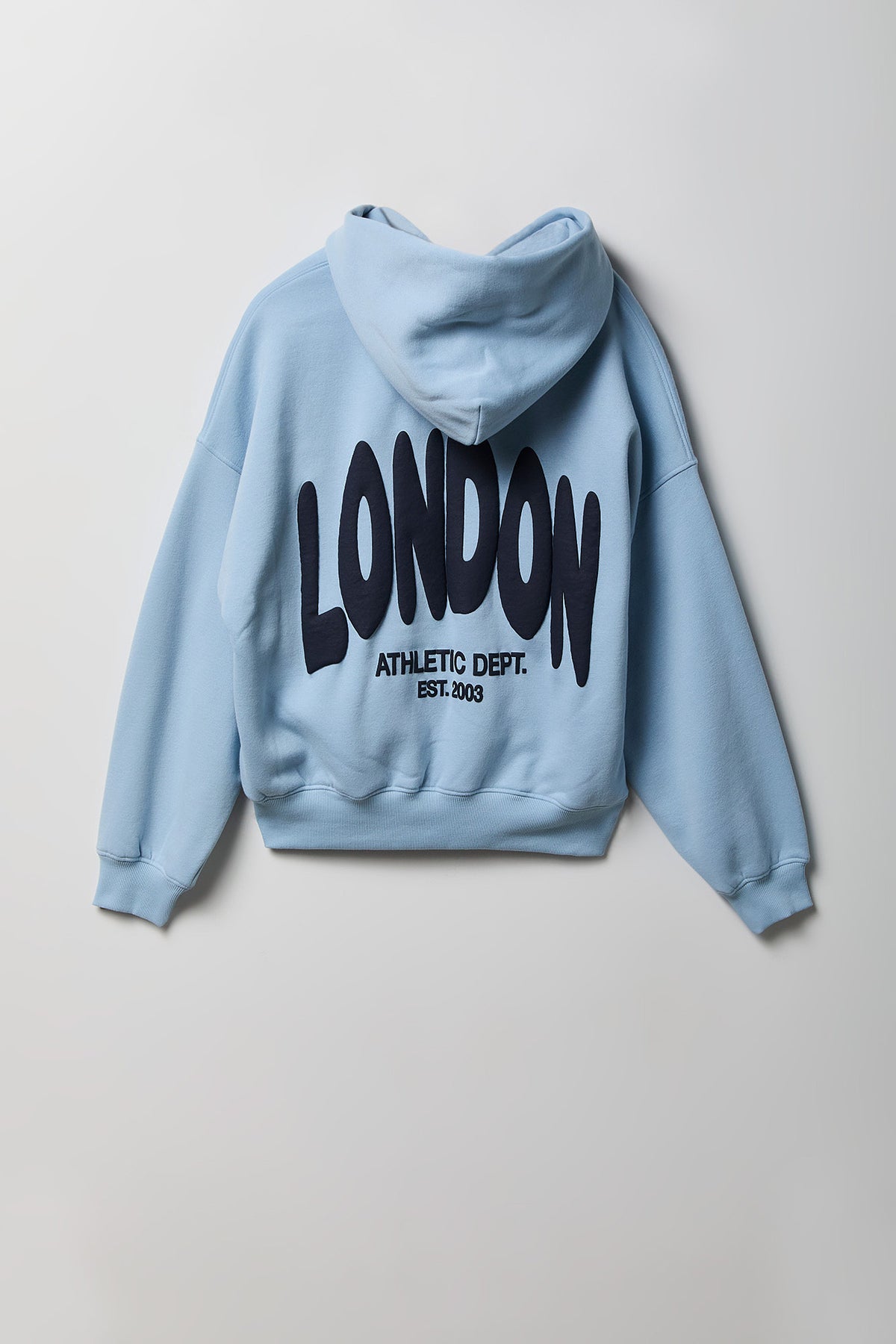 Alt View 4. Graphic Boxy Fleece Hoodie - Light Blue