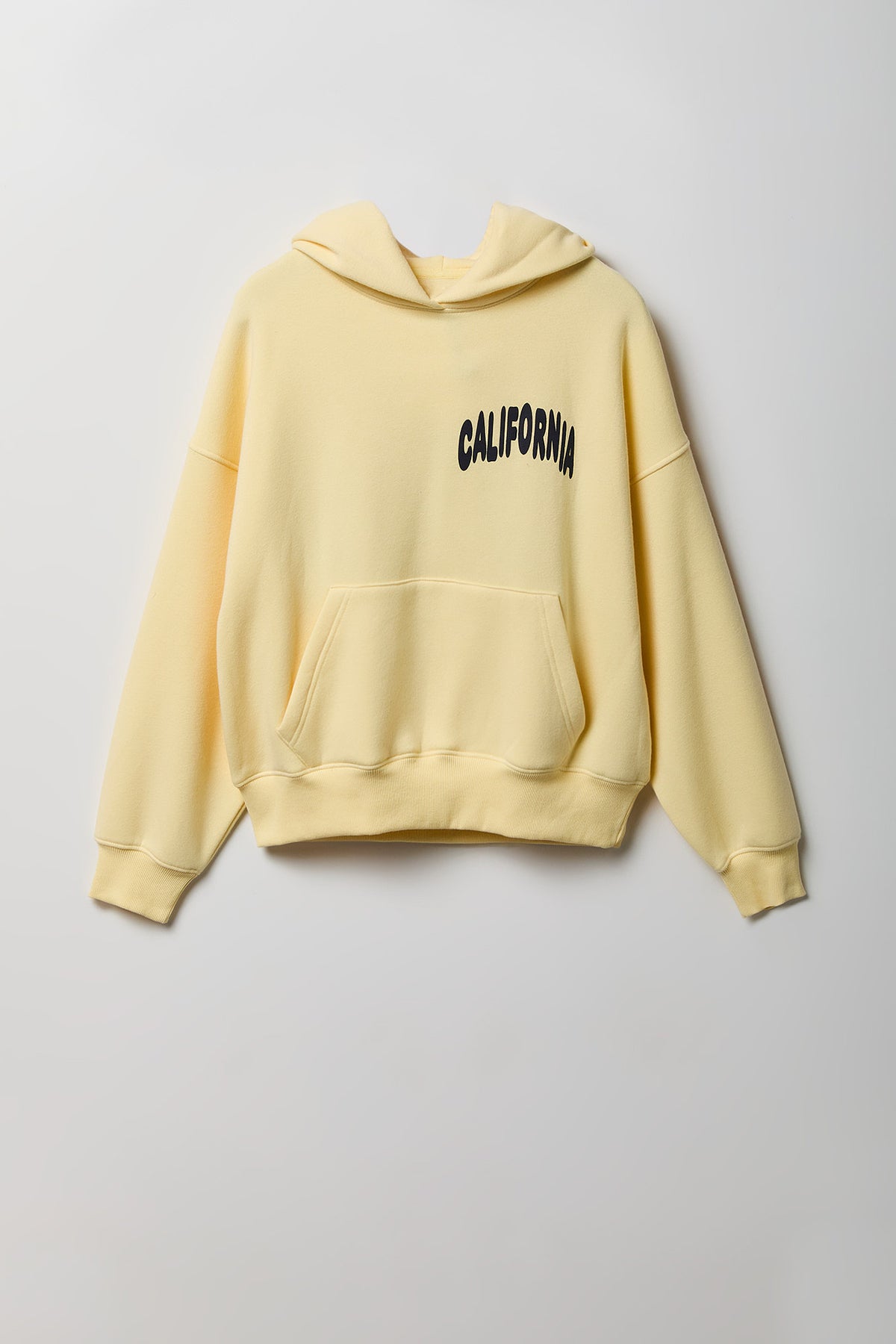 Alt View 5. Graphic Boxy Fleece Hoodie - Yellow