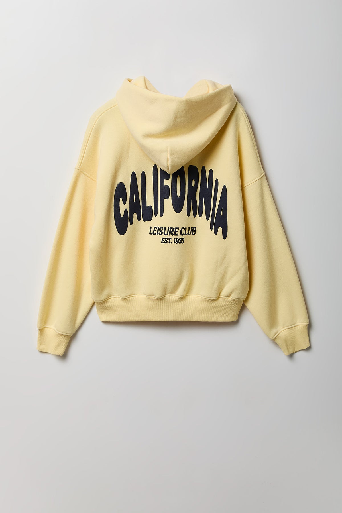 Alt View 4. Graphic Boxy Fleece Hoodie - Yellow