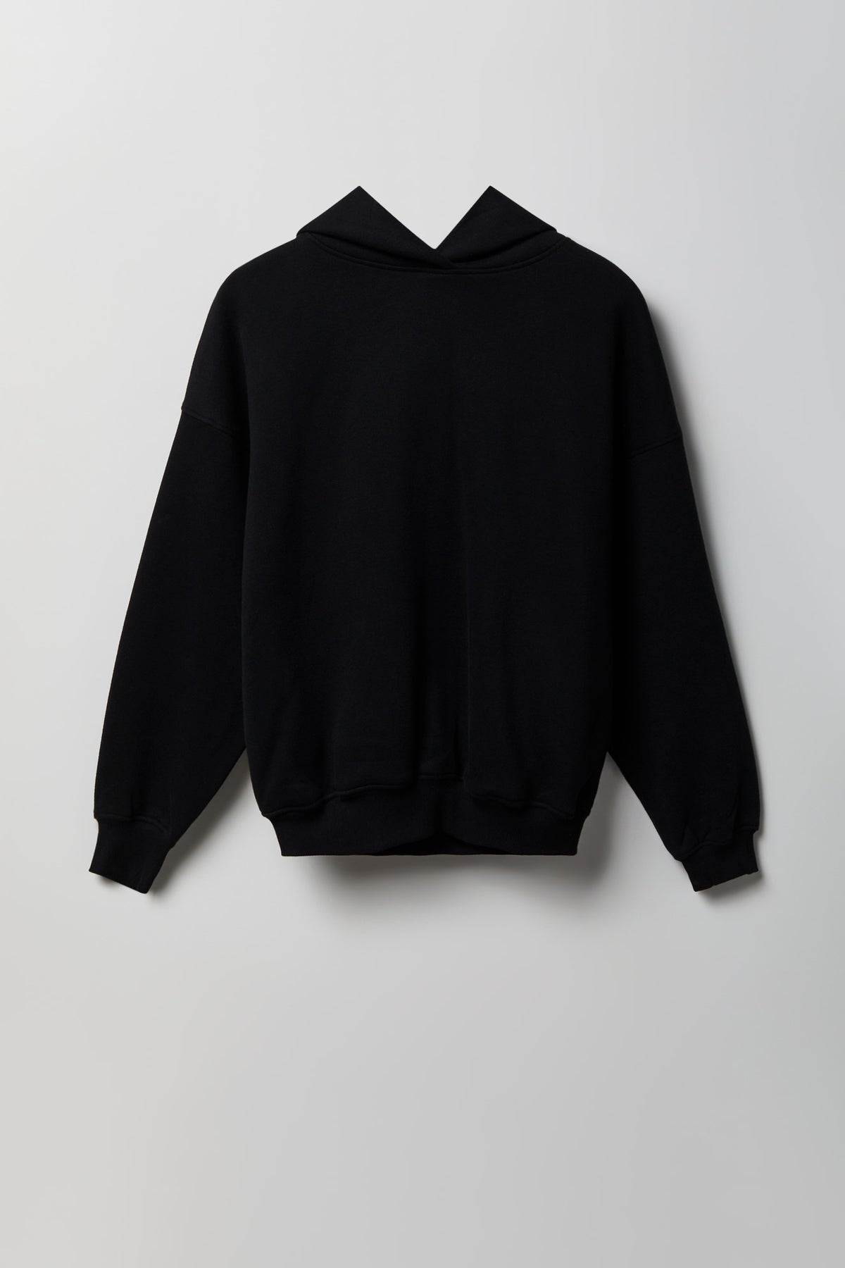 Alt View 4. Fleece Boxy Hoodie - Black