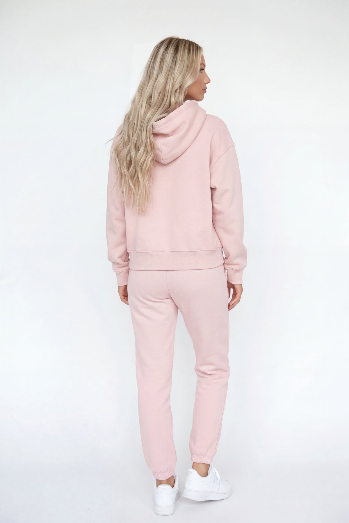 Alt View 3. Fleece Boxy Hoodie - Light Pink