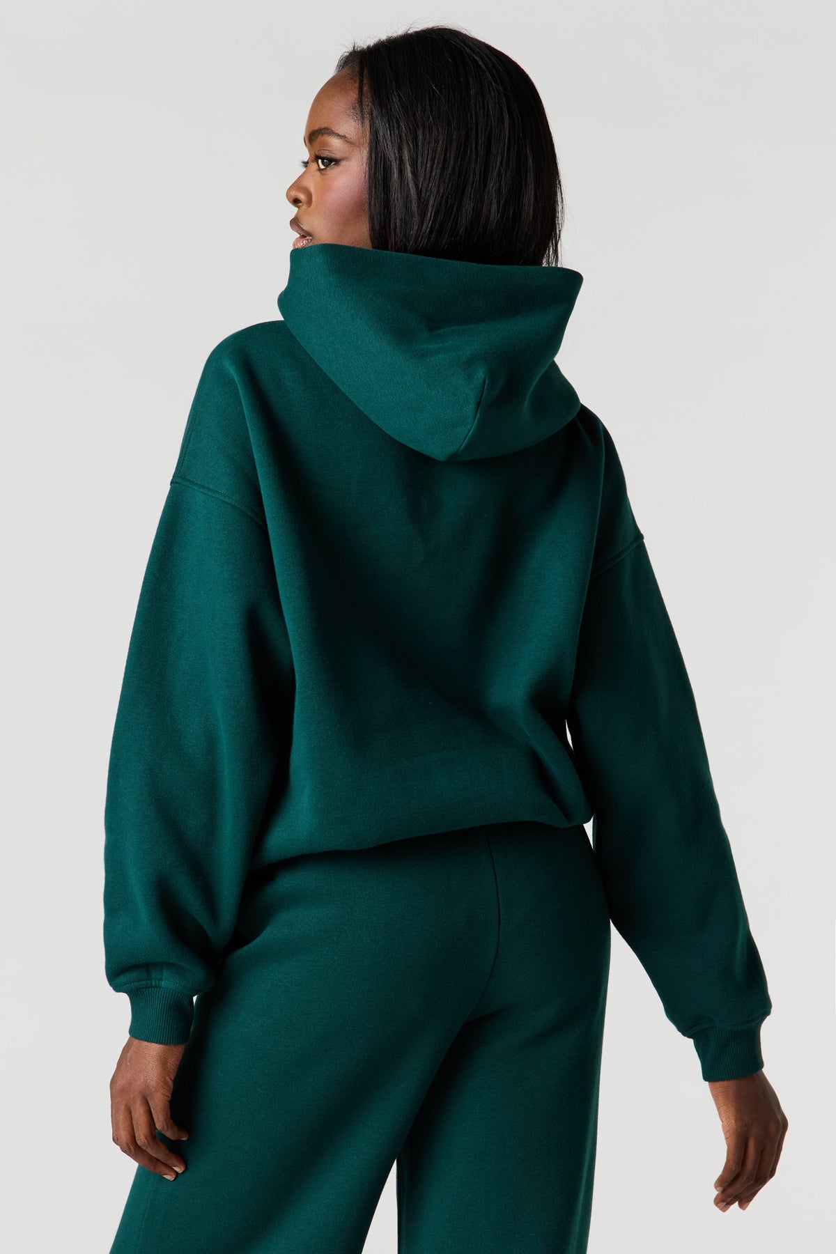 Alt View 2. Luxe Fleece Favorite Hoodie - Green