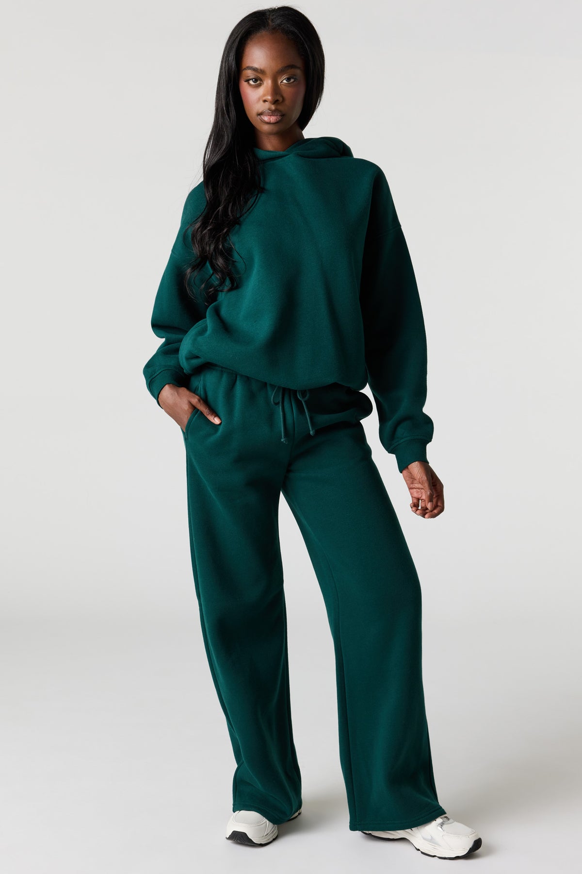 Alt View 3. Luxe Fleece Favorite Hoodie - Green