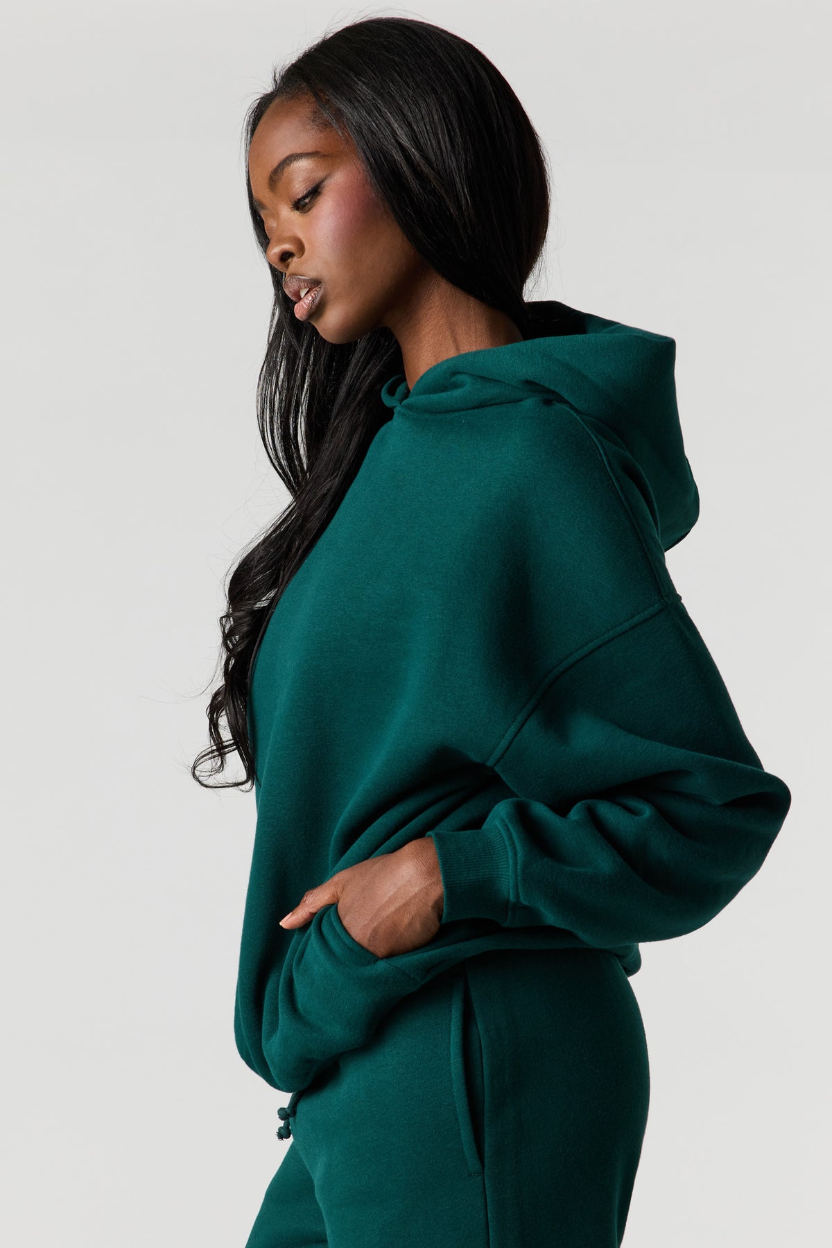Alt View 4. Luxe Fleece Favorite Hoodie - Green