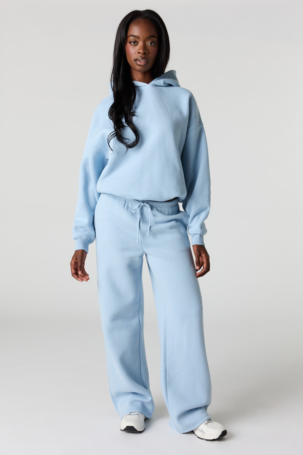 Alt View 3. Luxe Fleece Favorite Hoodie - Light Blue
