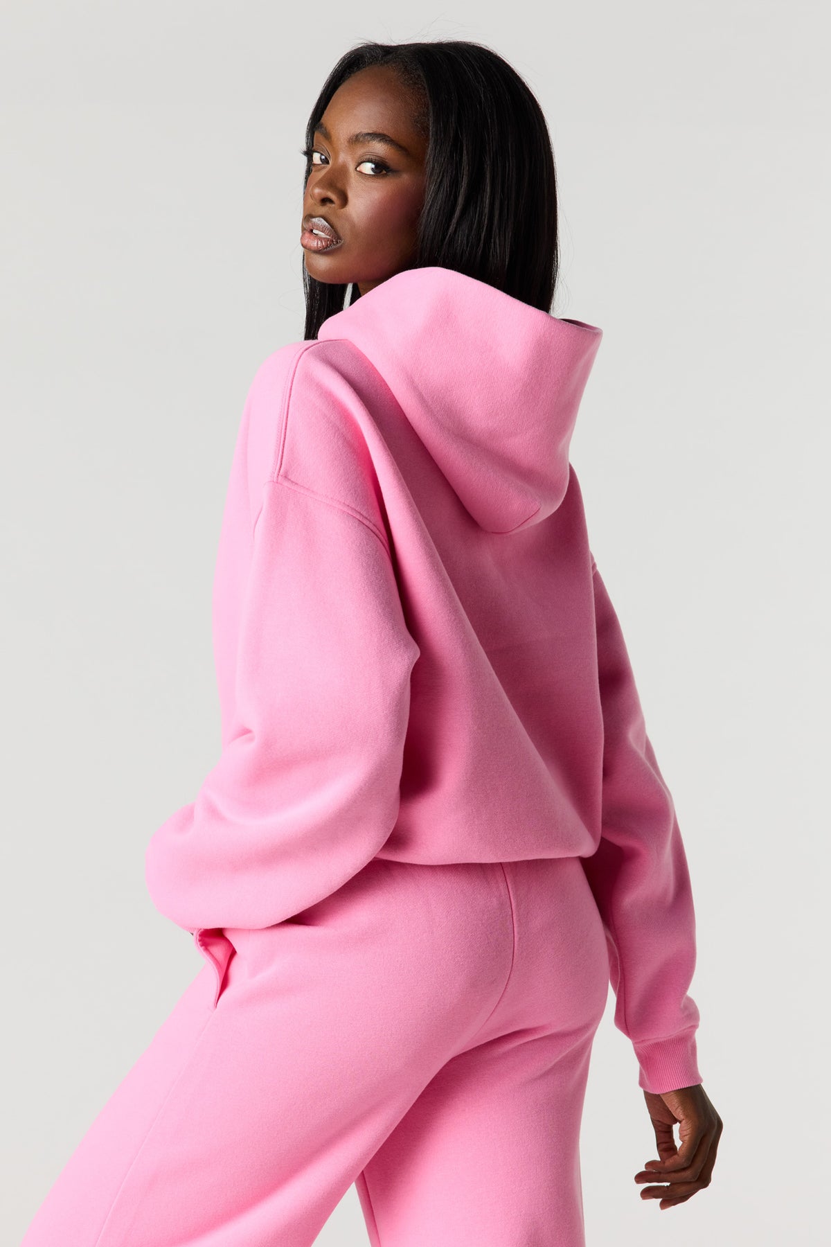 Alt View 2. Luxe Fleece Favorite Hoodie - Pink