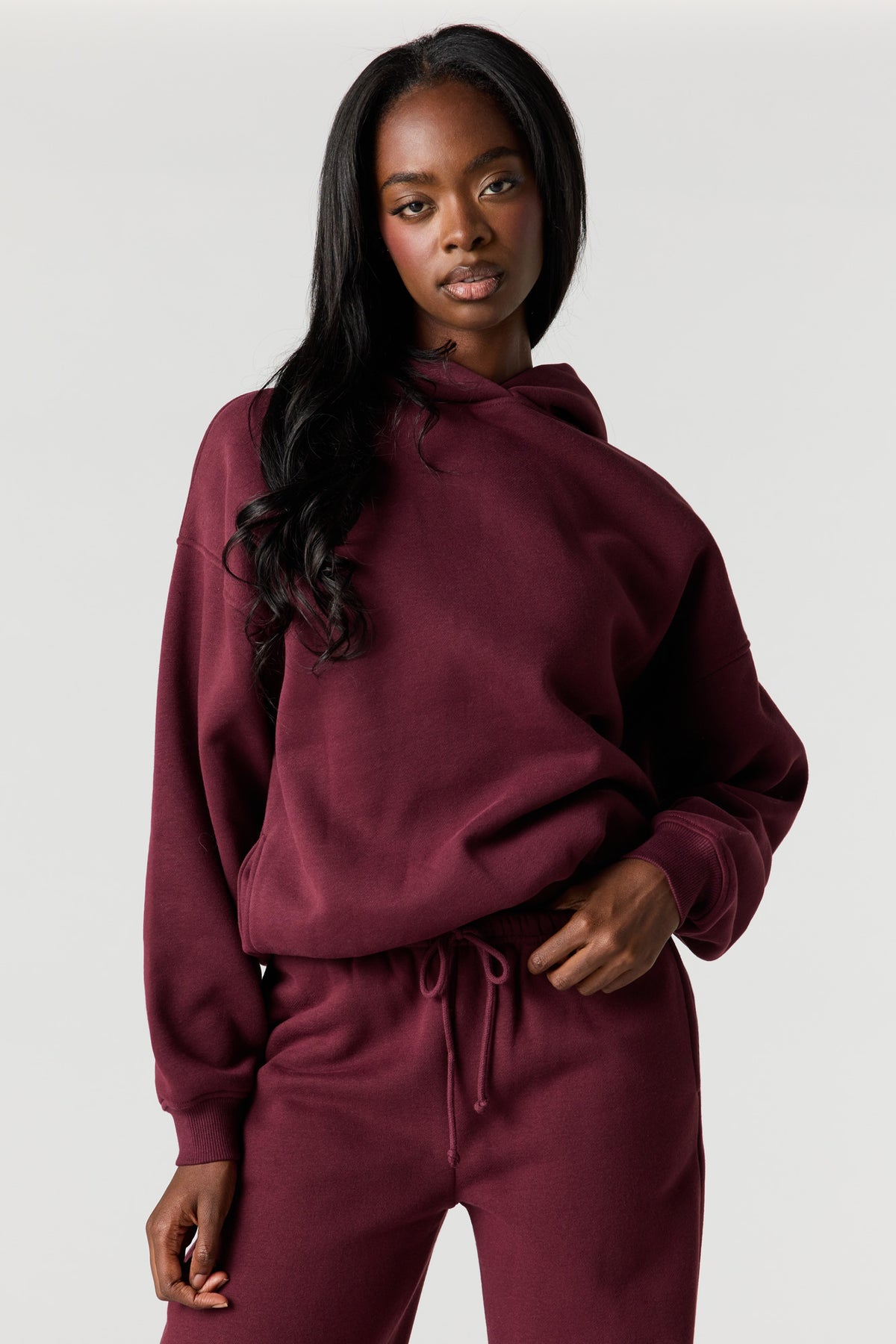 Luxe Fleece Favorite Hoodie - Burgundy
