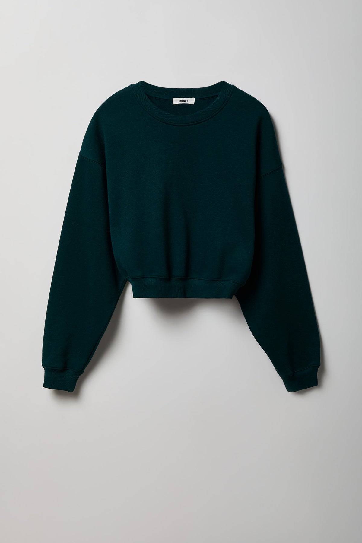Alt View 4. Fleece Boxy Sweatshirt - Green