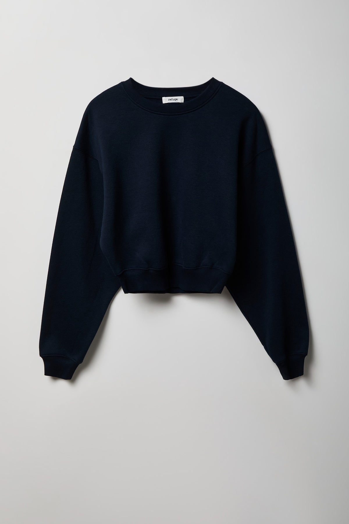 Alt View 4. Fleece Boxy Sweatshirt - Dark Blue