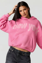 Fleece Graphic Boxy Hoodie