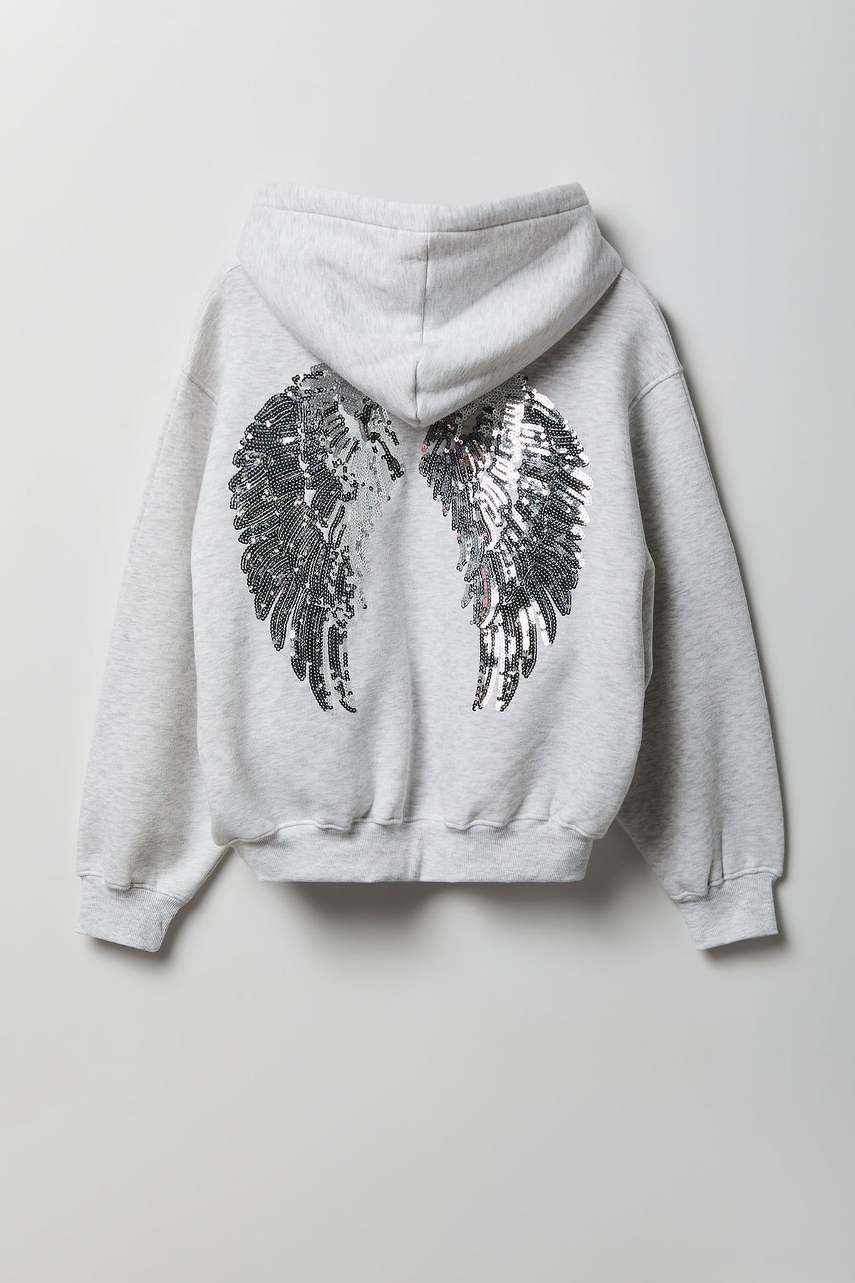 Alt View 8. Fleece Graphic Boxy Hoodie - Silver