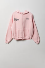 Graphic Fleece Boxy Zip Hoodie