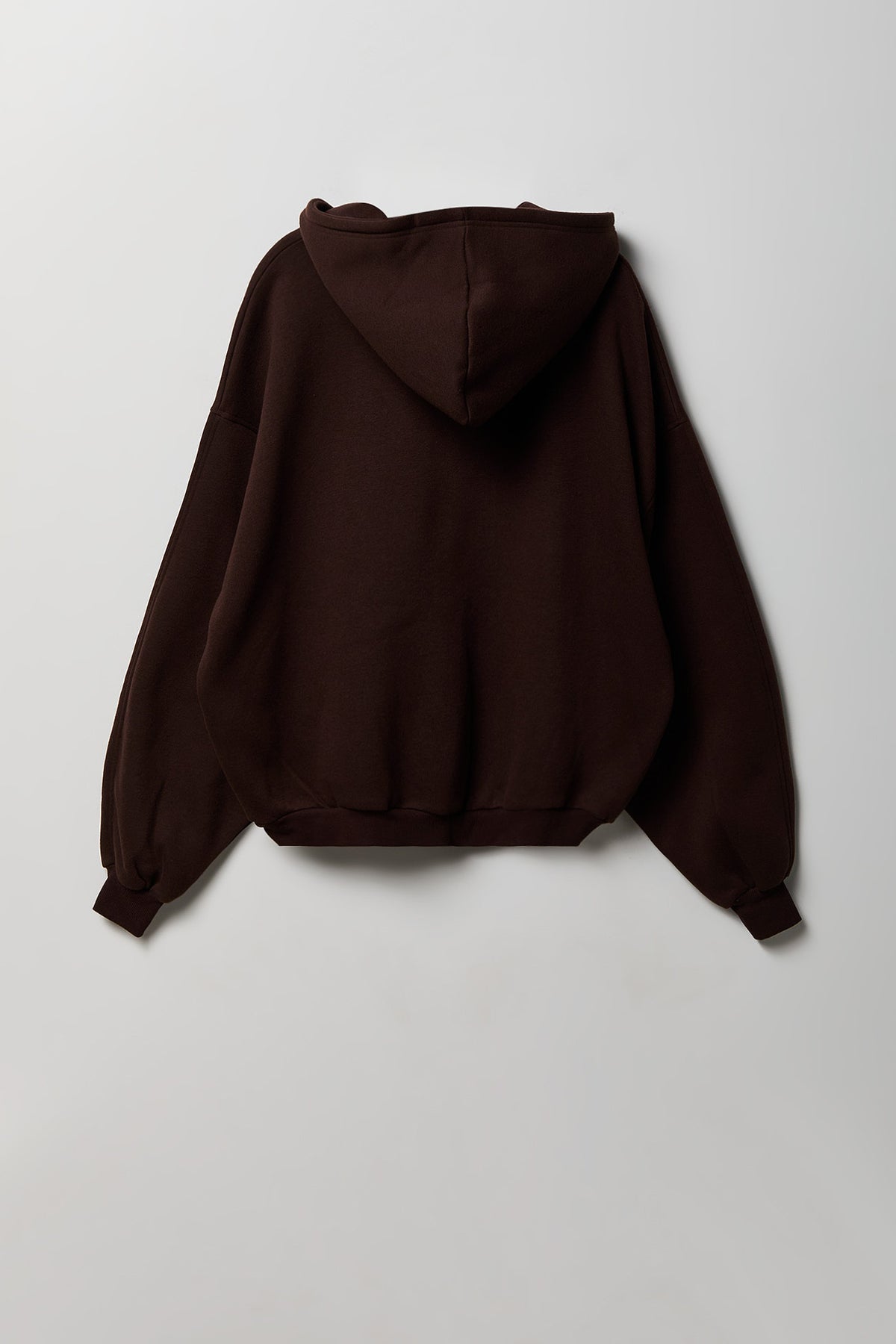 Alt View 2. Fleece Graphic Boxy Hoodie - Brown