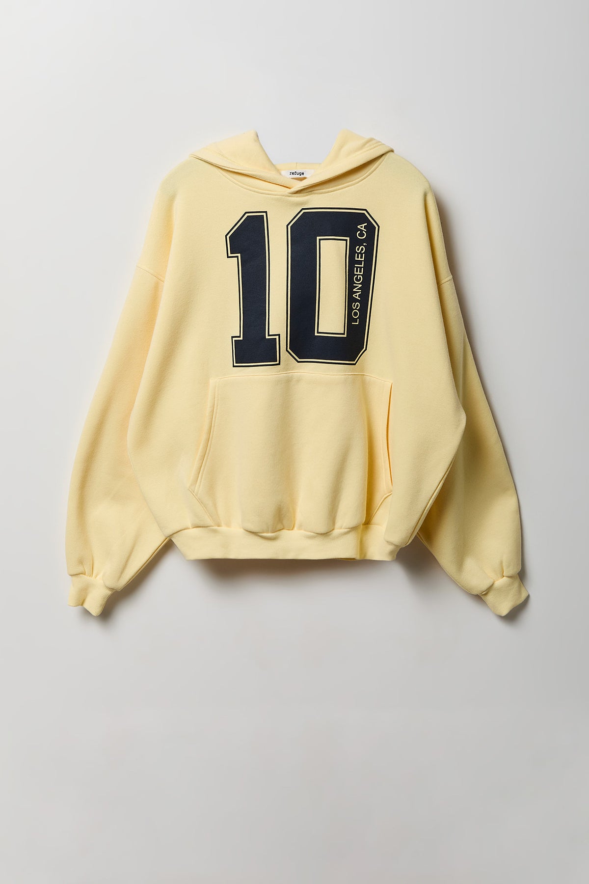 Fleece Graphic Boxy Hoodie - Yellow