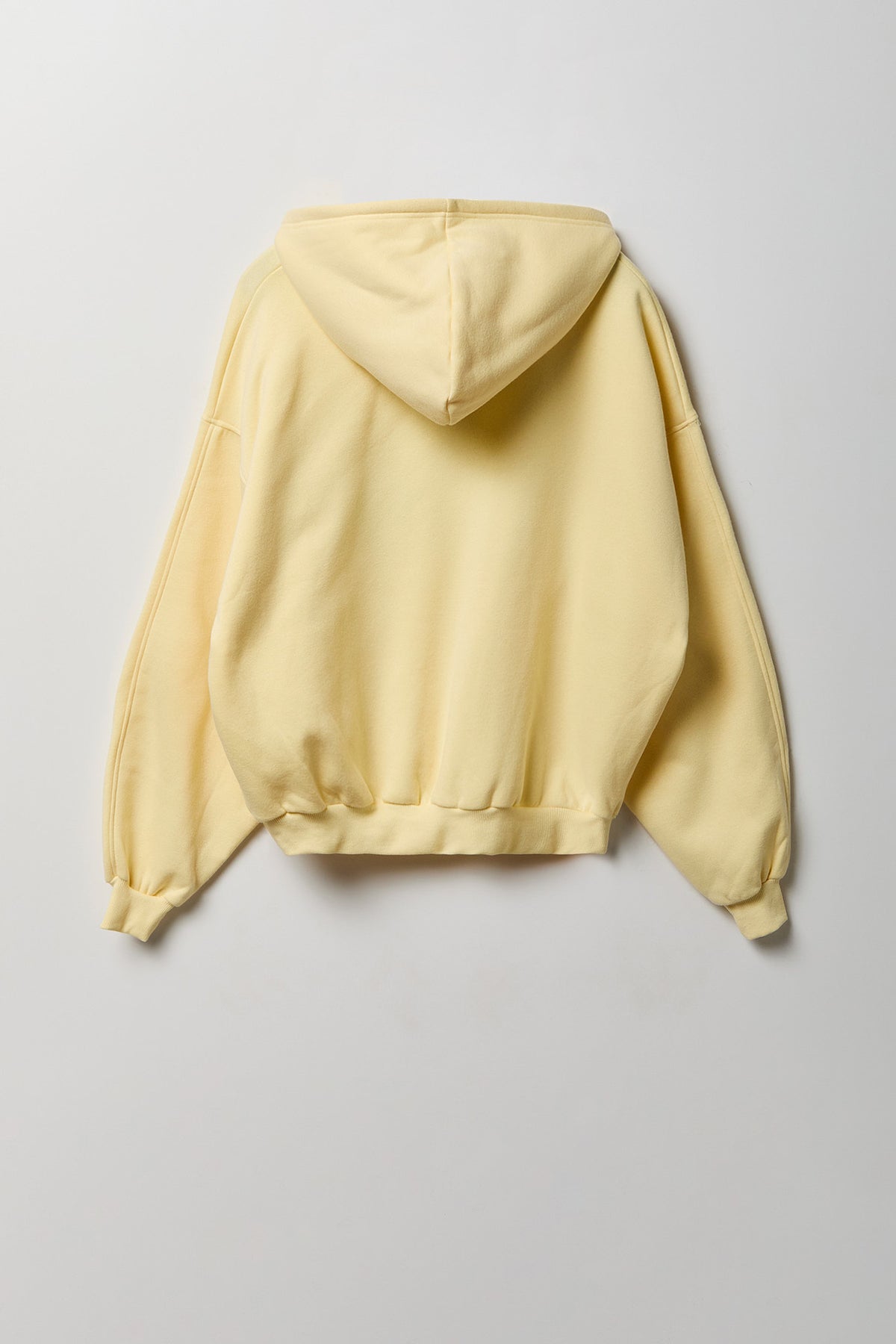 Alt View 2. Fleece Graphic Boxy Hoodie - Yellow
