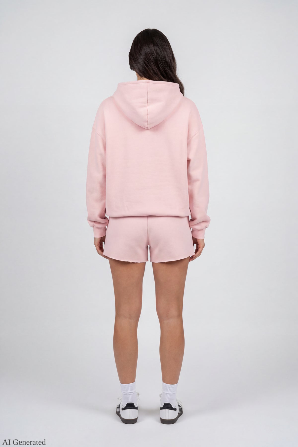 Alt View 3. Fleece Graphic Boxy Hoodie - Light Pink