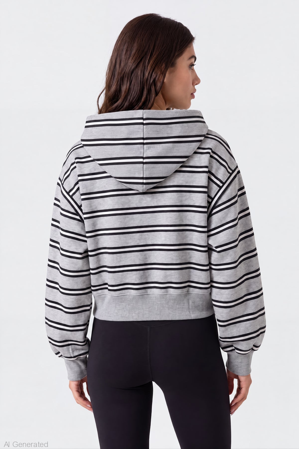 Alt View 2. Luxe Fleece Boyfriend Hoodie - White