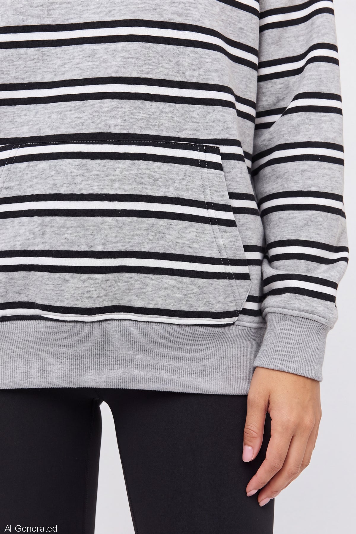 Alt View 4. Luxe Fleece Boyfriend Hoodie - White