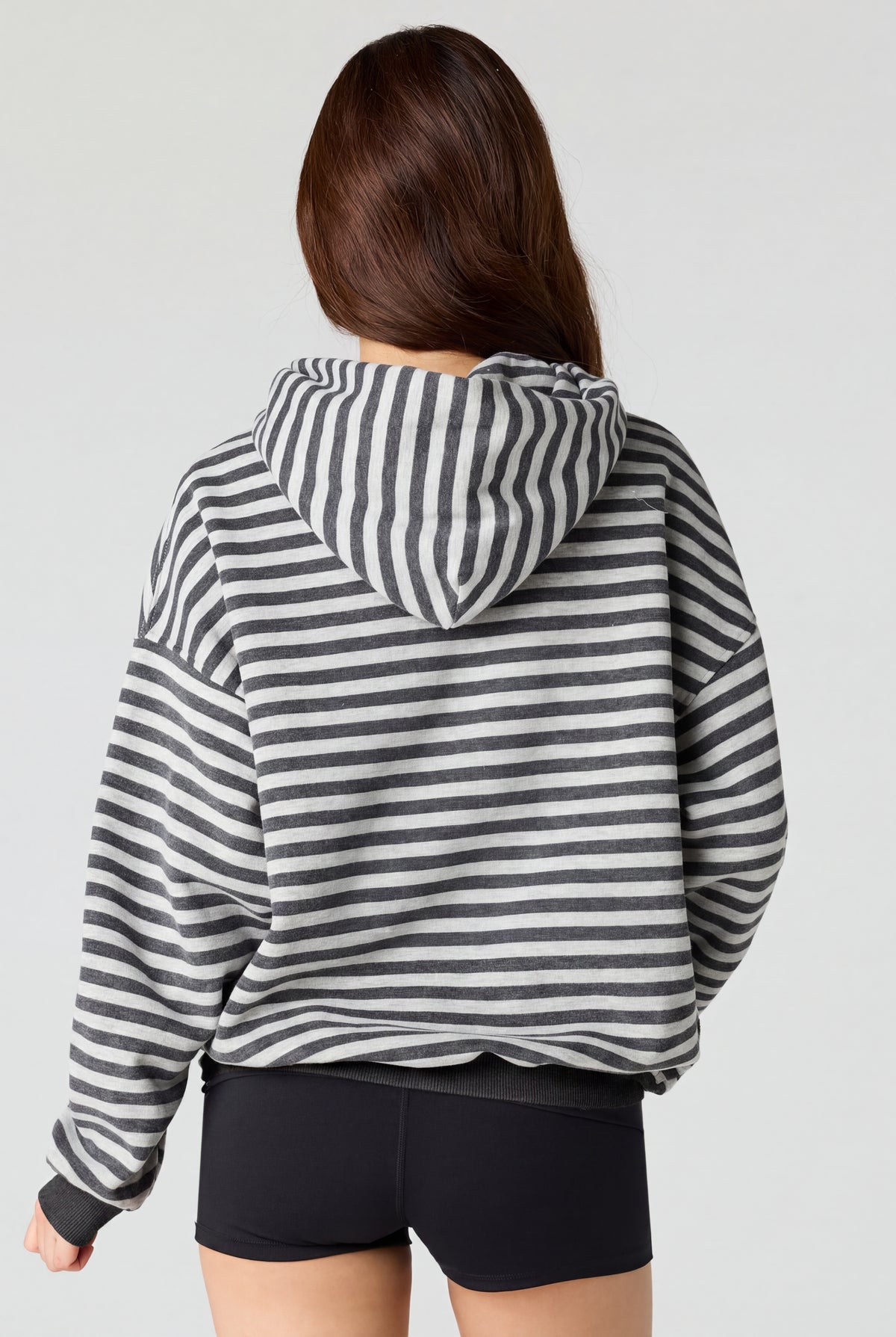 Alt View 2. Luxe Fleece Boyfriend Hoodie - Charcoal