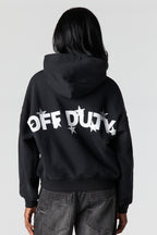 Luxe Fleece Graphic Boyfriend Hoodie