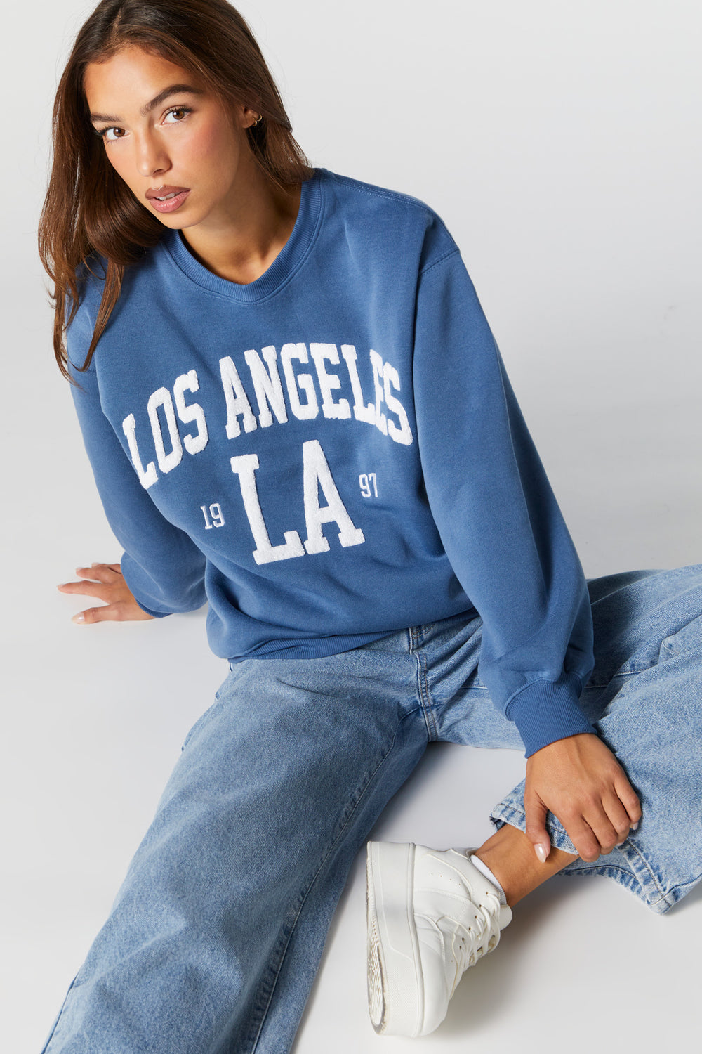 Los Angeles Sherpa Embroidered Sweatshirt