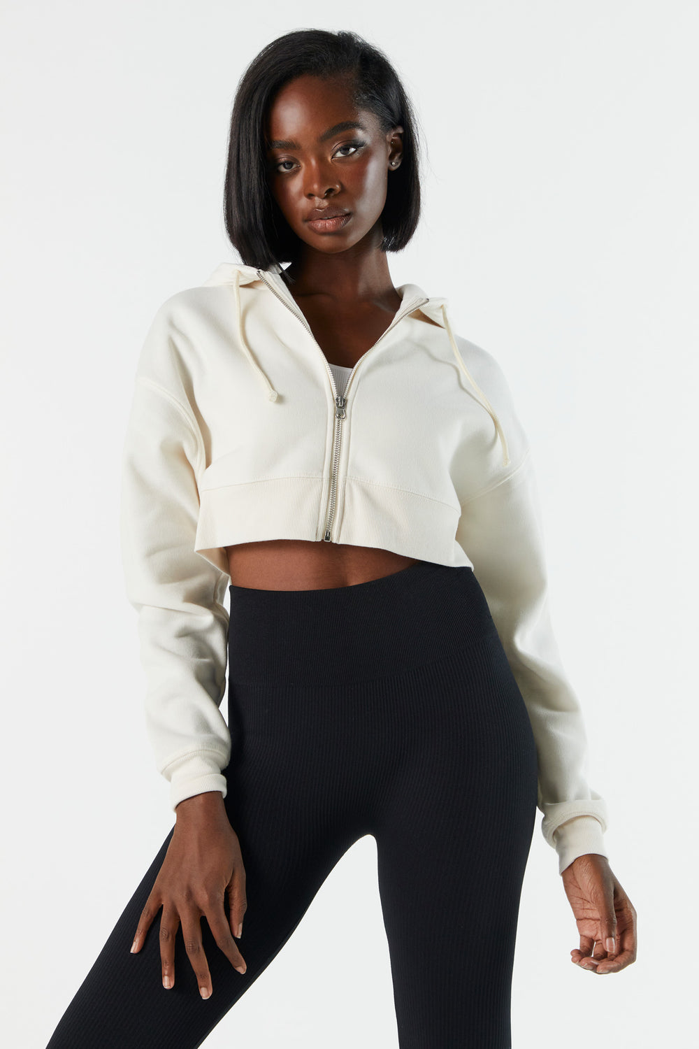 Cropped Fleece Hoodie Cropped Fleece Hoodie 18