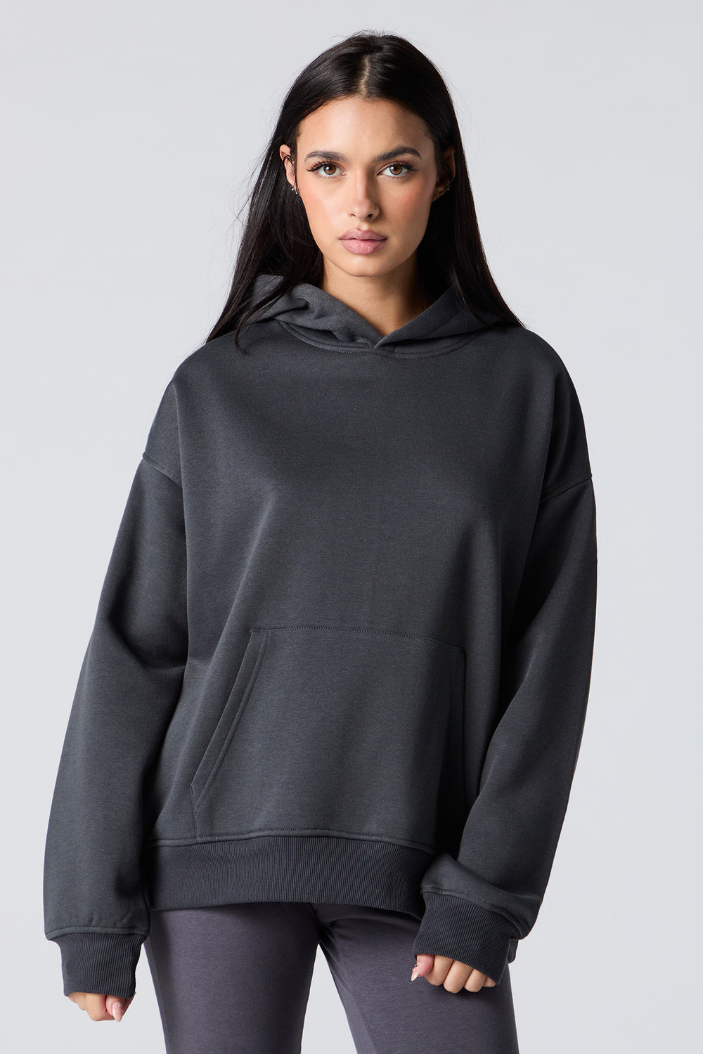 Oversized Solid Fleece Hoodie Oversized Solid Fleece Hoodie 7