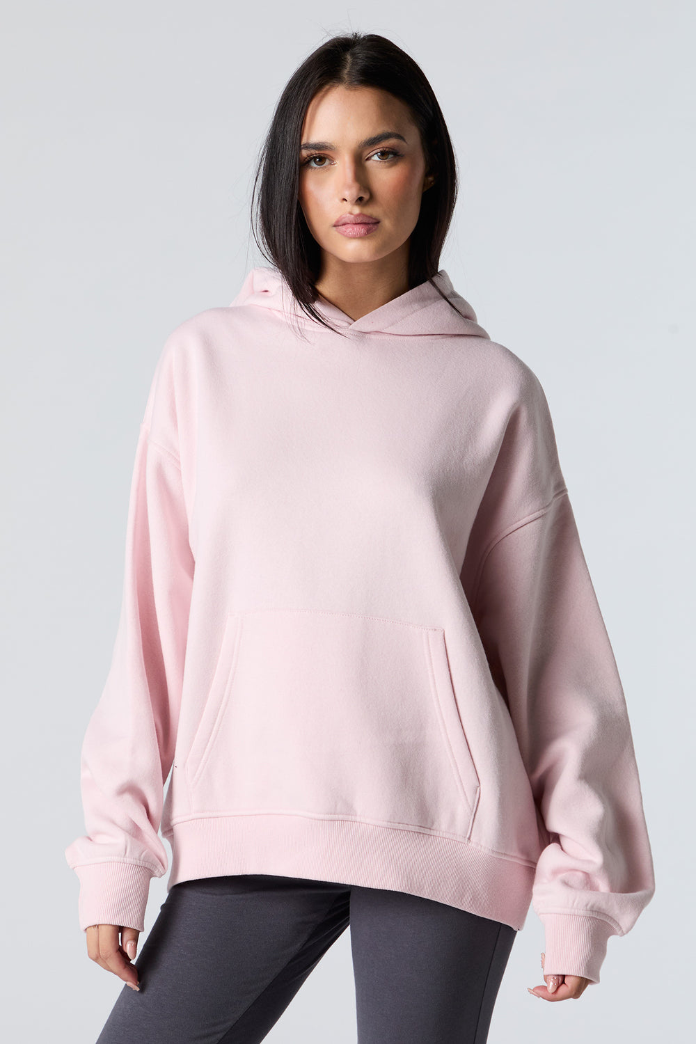 Oversized Solid Fleece Hoodie Oversized Solid Fleece Hoodie 16