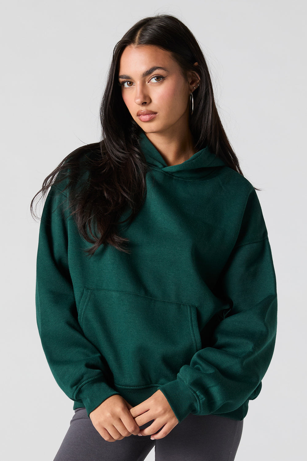 Oversized Solid Fleece Hoodie Oversized Solid Fleece Hoodie 19