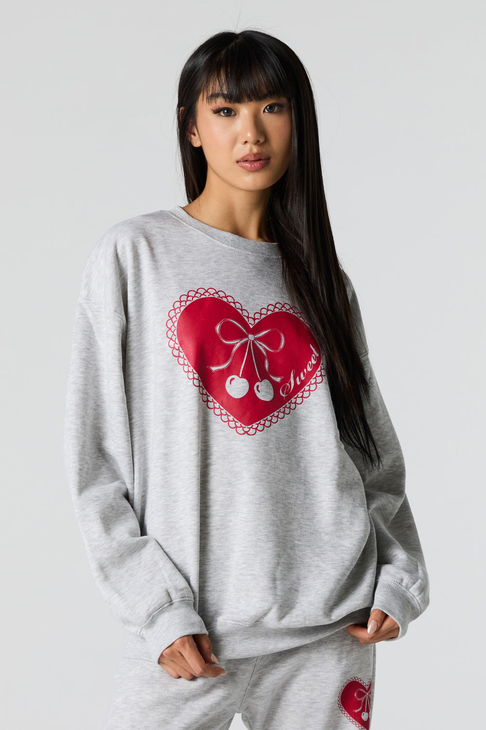 Cutesy Graphic Fleece Sweatshirt Cutesy Graphic Fleece Sweatshirt 7