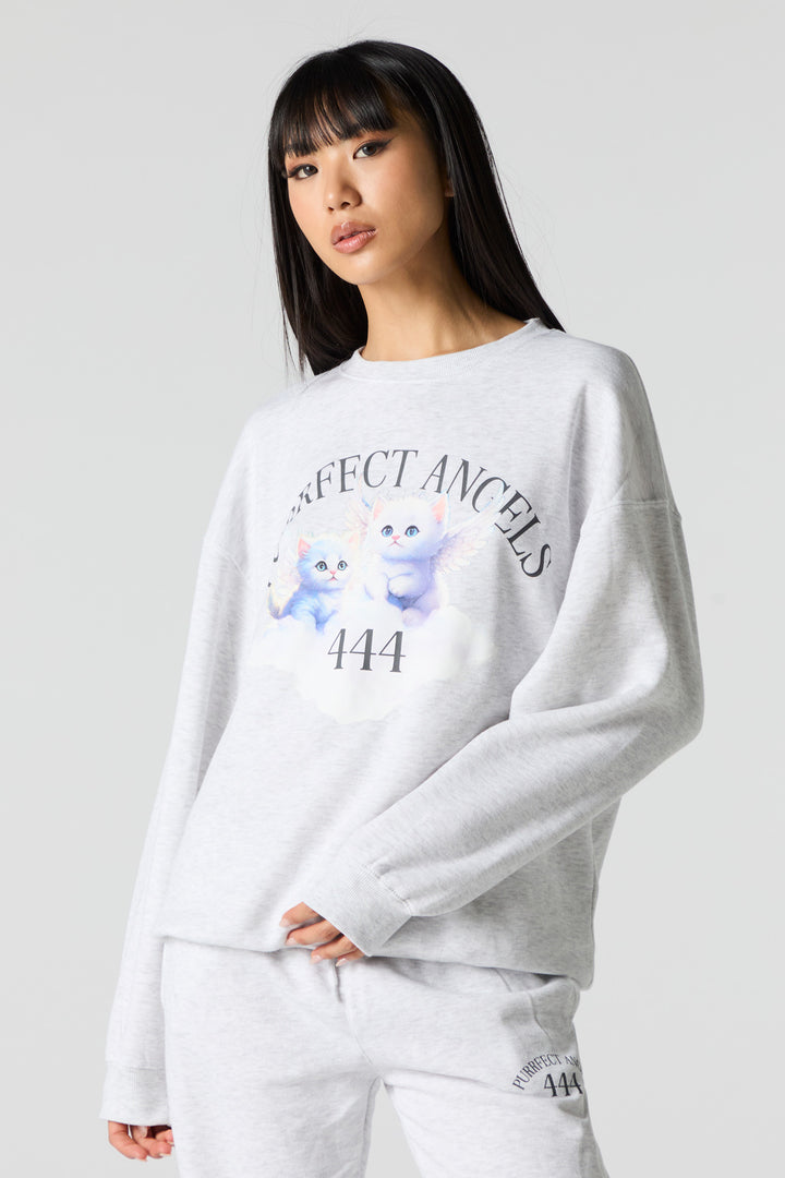 Cutesy Graphic Fleece Sweatshirt