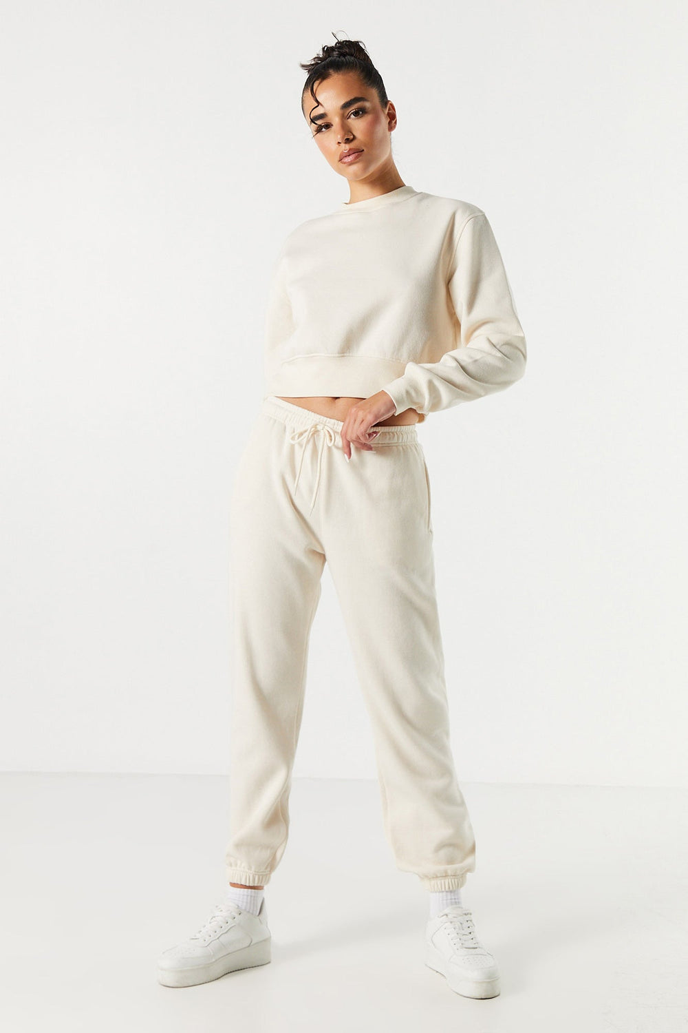 Colored Fleece Cropped Sweatshirt Colored Fleece Cropped Sweatshirt 9