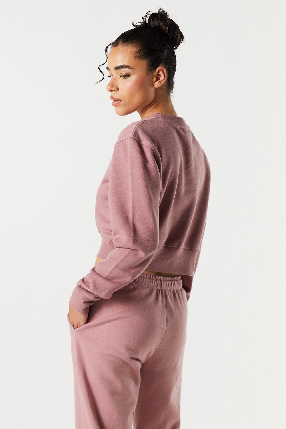 Colored Fleece Cropped Sweatshirt Colored Fleece Cropped Sweatshirt 11