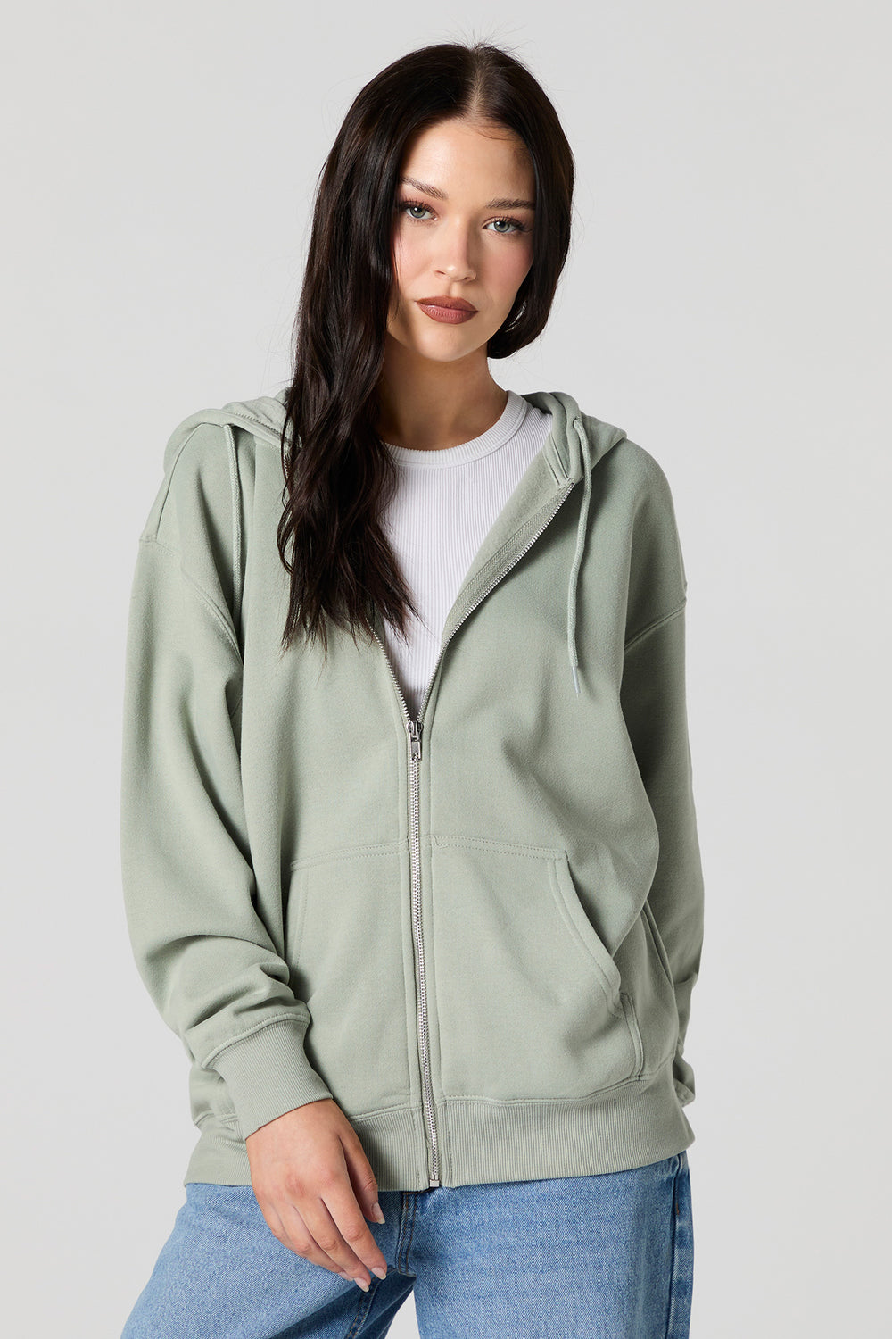 Fleece Oversized Zip-Up Hoodie Fleece Oversized Zip-Up Hoodie 16