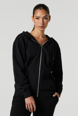 Soft Fleece Oversized Zip-Up Hoodie