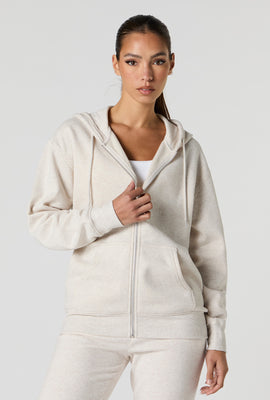 Soft Fleece Oversized Zip-Up Hoodie