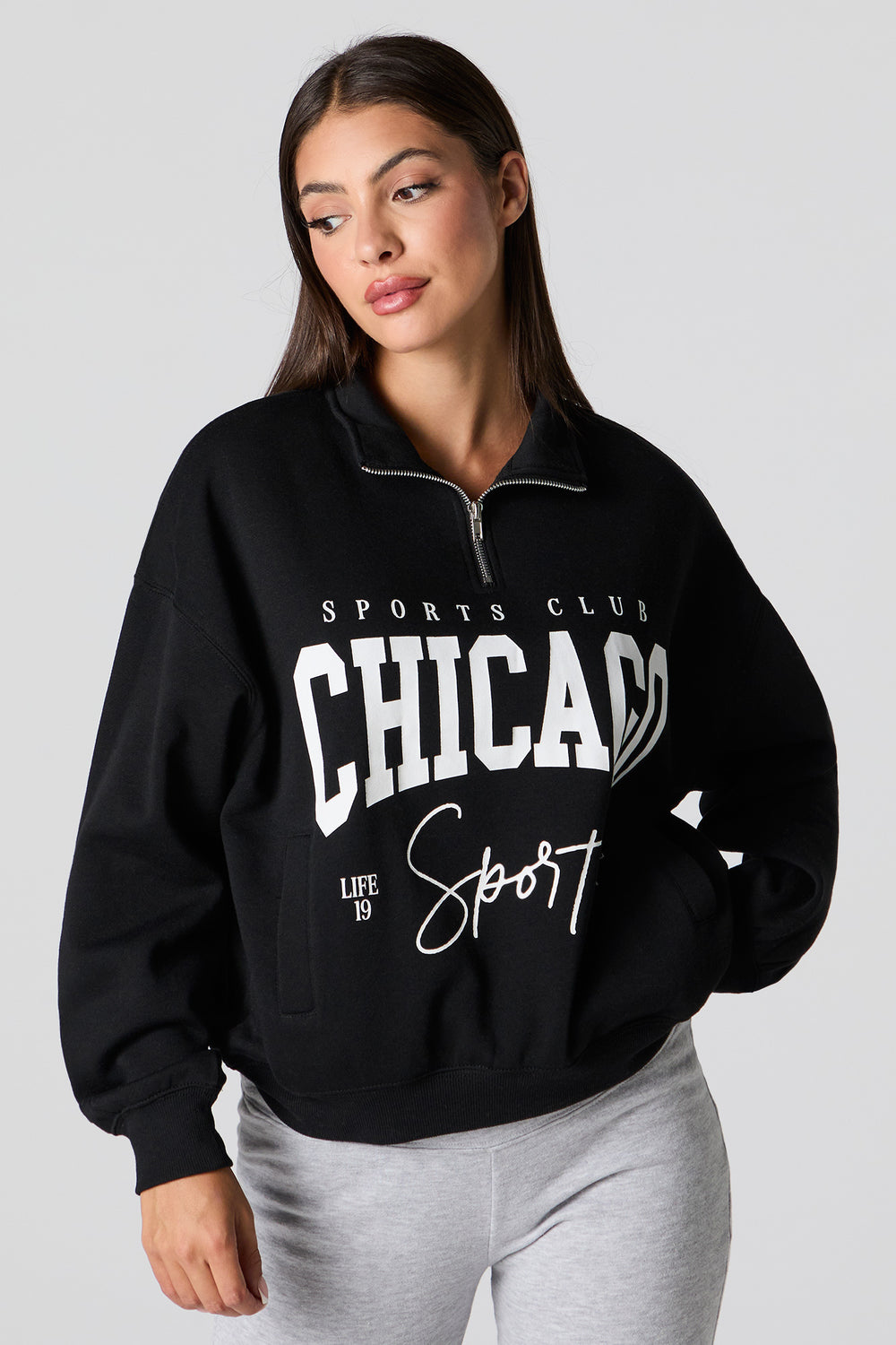 City Graphic Quarter Zip Sweatshirt City Graphic Quarter Zip Sweatshirt 5