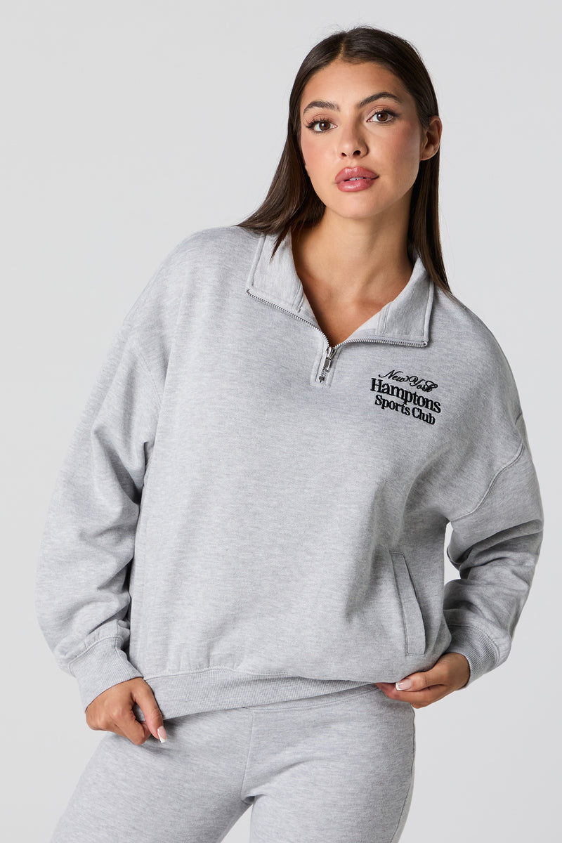 City Graphic Quarter Zip Sweatshirt