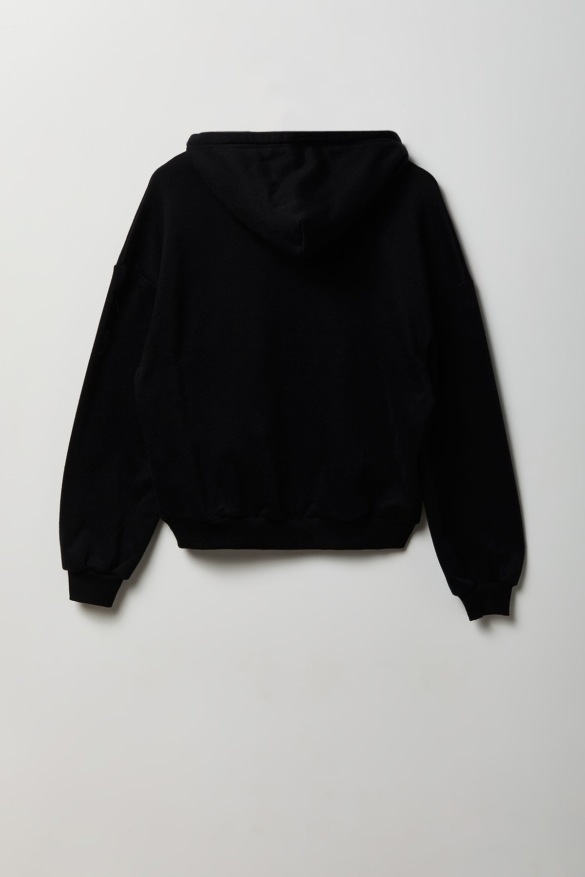 Alt View 5. Fleece Boxy Zip Hoodie - Black