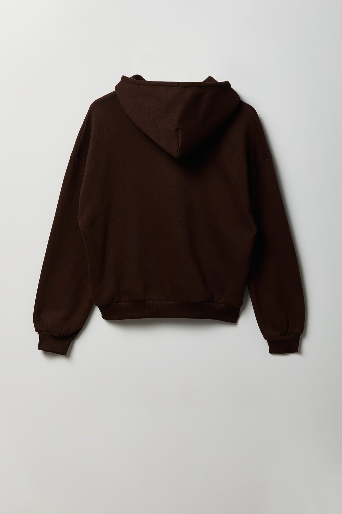 Alt View 5. Fleece Boxy Zip Hoodie - Brown