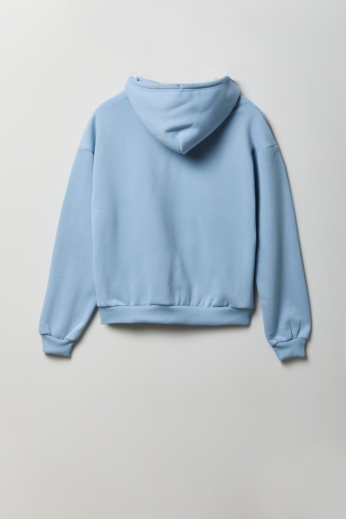 Alt View 5. Fleece Boxy Zip Hoodie - Light Blue