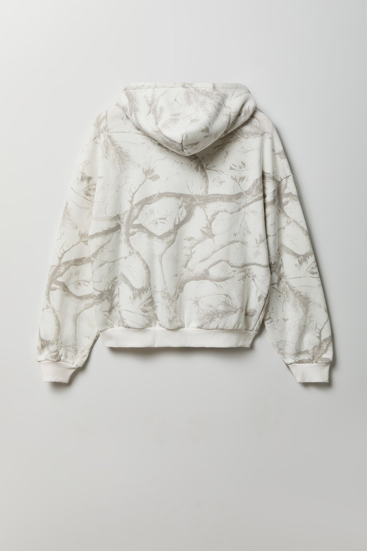 Alt View 5. Fleece Boxy Zip Hoodie - Camouflage