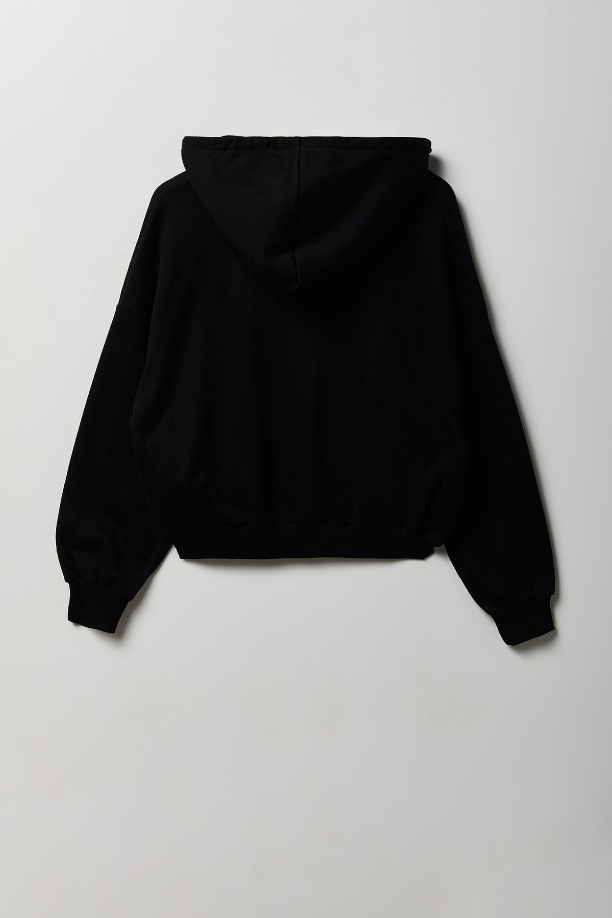 Alt View 5. Fleece Boxy Zip Hoodie - Black