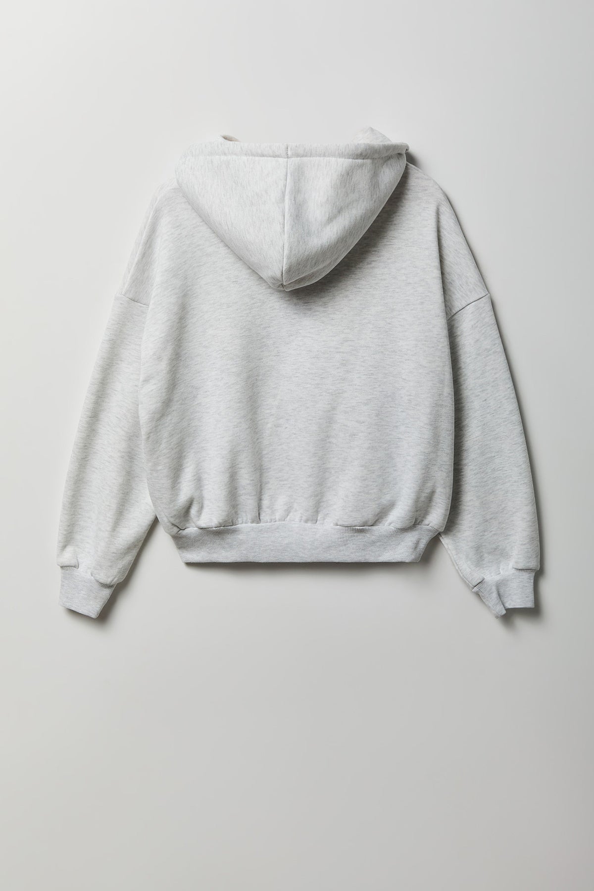 Alt View 5. Fleece Boxy Zip Hoodie - Light Grey